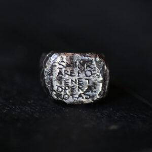 SATOR Square Signet Ring  protective amulet in solid sterling silver