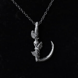 One of a kind Saturnalia Pendant amulet in solid sterling silver by Sword + Scythe