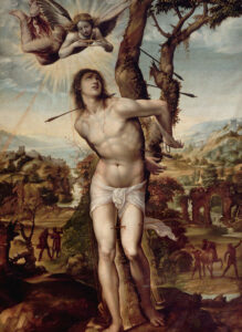 Martyrdom of Saint Sebastian, by Il Sodoma, c. 1525